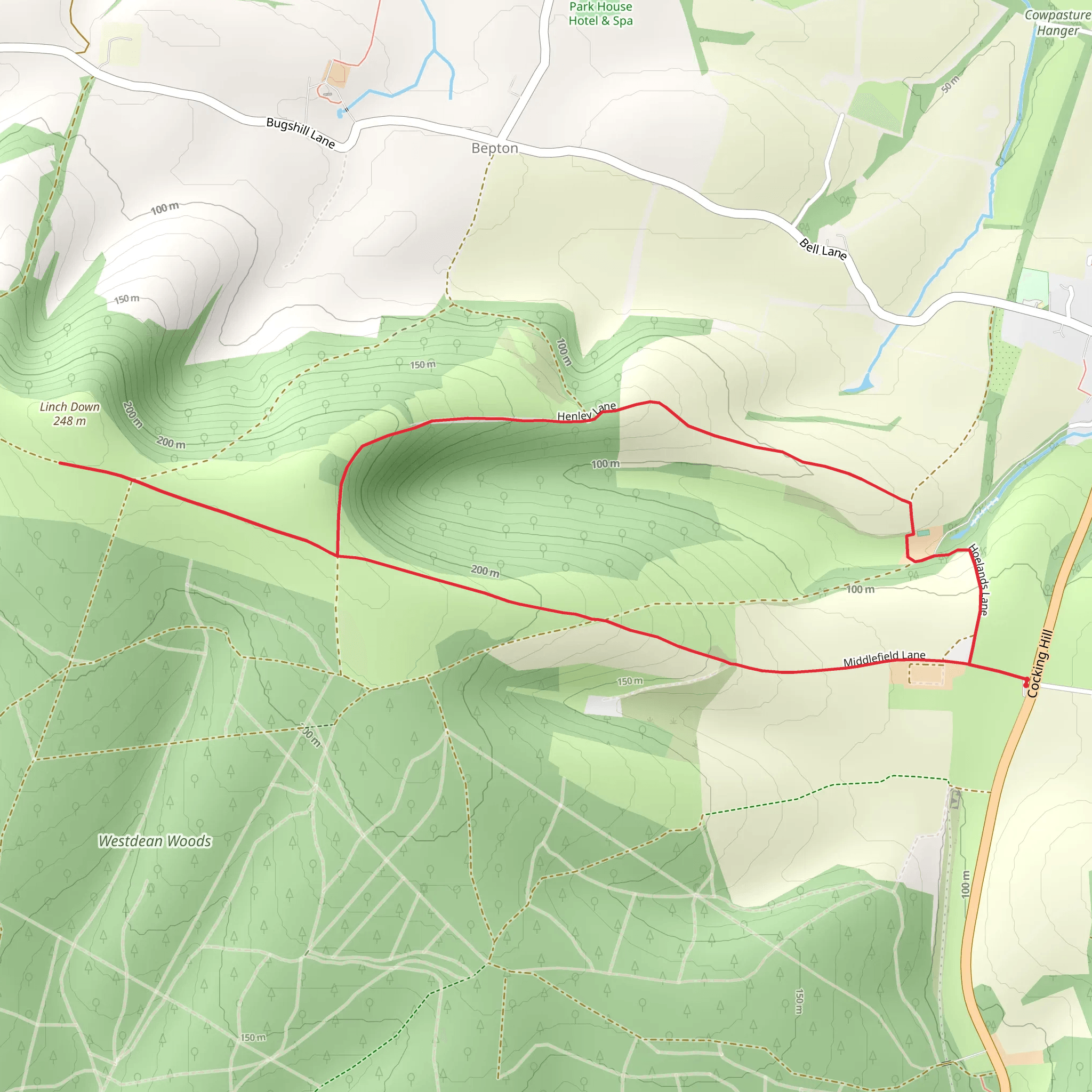 Stead Combe Walk mobile static map