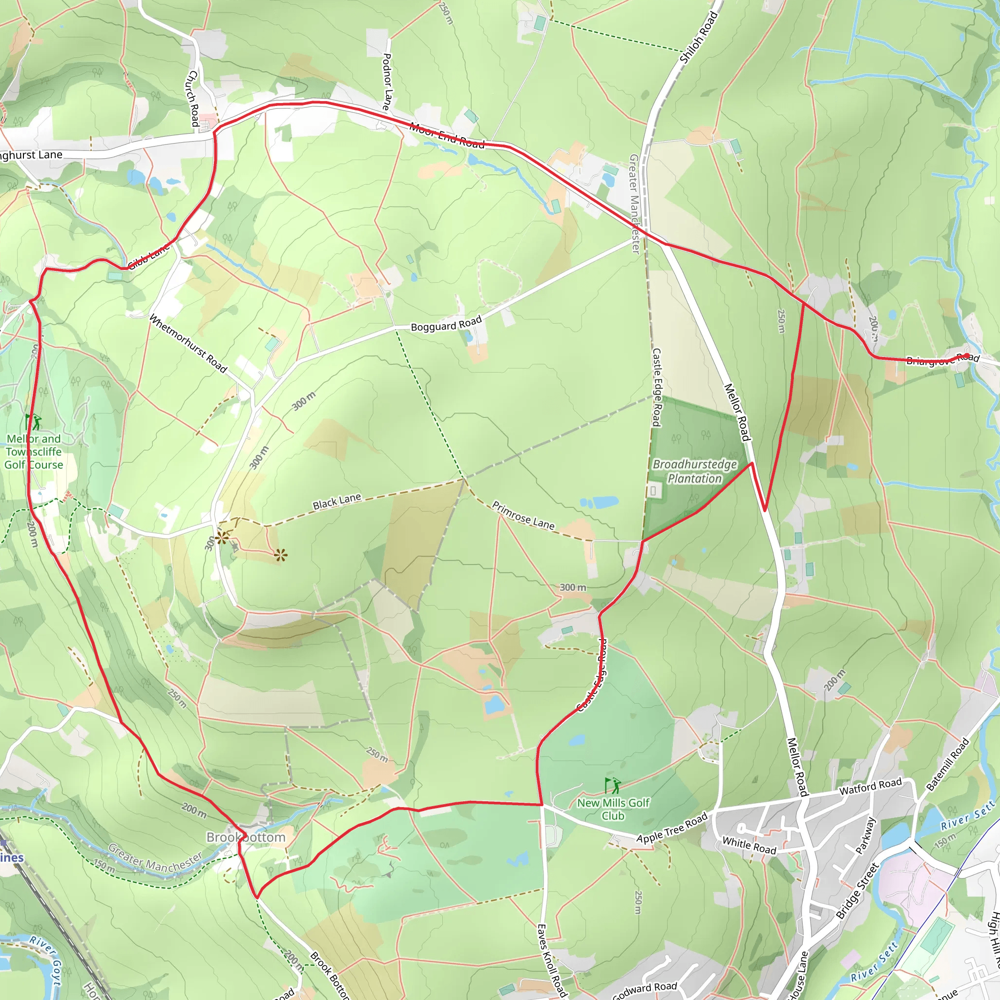 Broadhurst Edge and Capstone mobile static map
