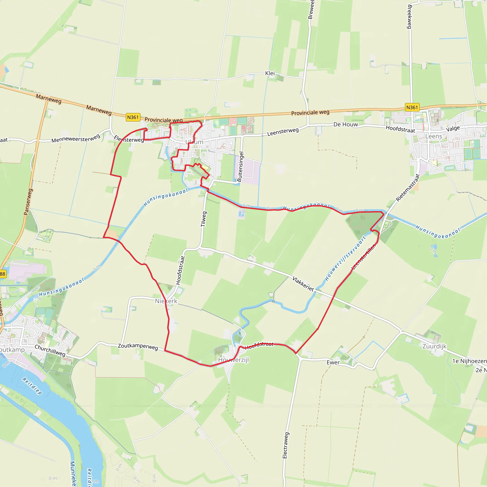 Asingapark, Leenstertillen and Hollemaheerd Museum Loop mobile static map