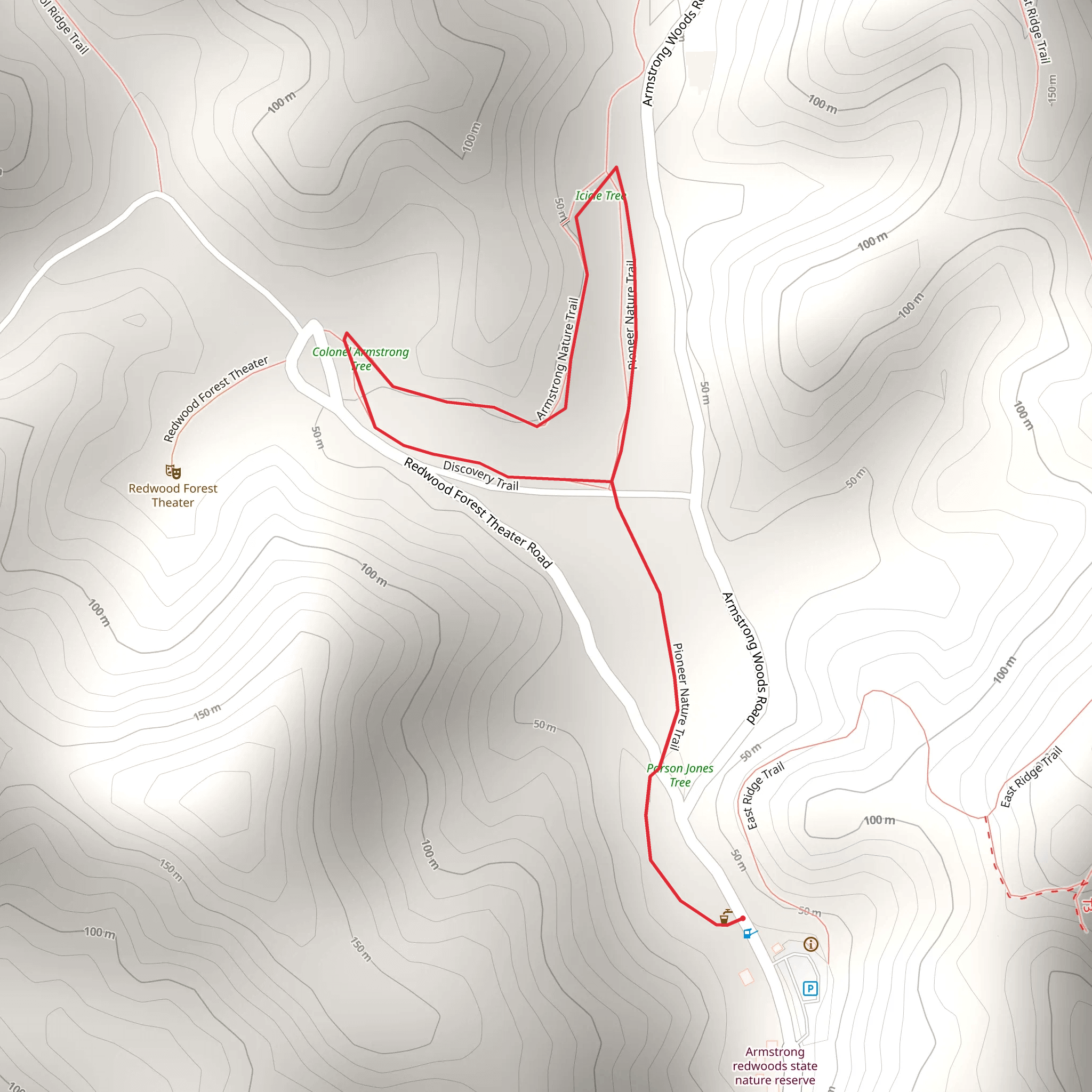 Pioneer Nature Loop Trail mobile static map