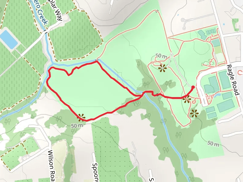 Thistle and Creek Loop Trail mobile static map
