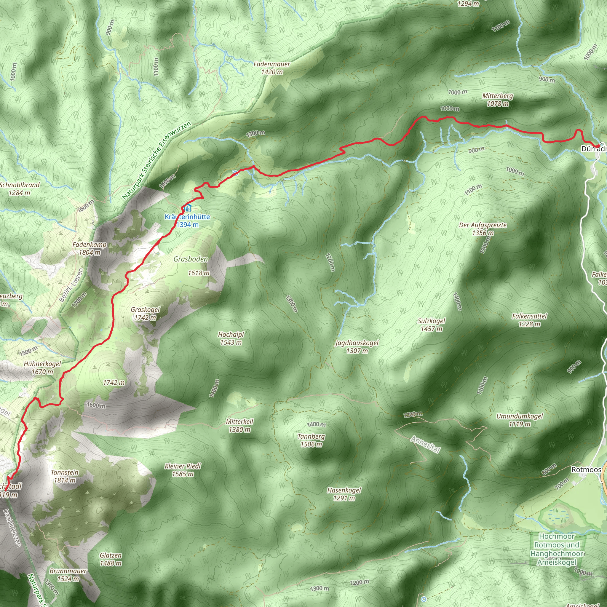Kräuterinalm to the Hochstadl mobile static map