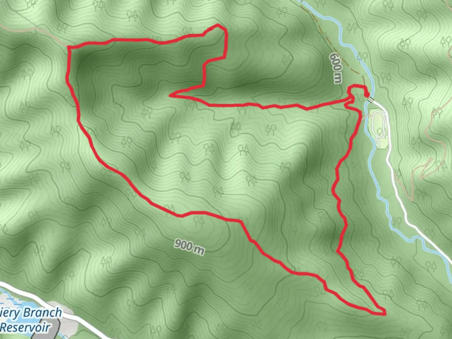 An image depicting the trail Big Hollow Loop Trail and its surrounding area.
