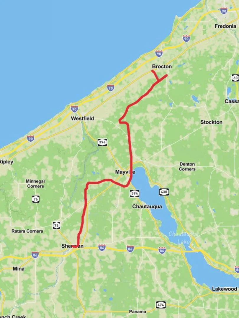 An image depicting the trail Chautauqua Area Recreational Trail and its surrounding area.