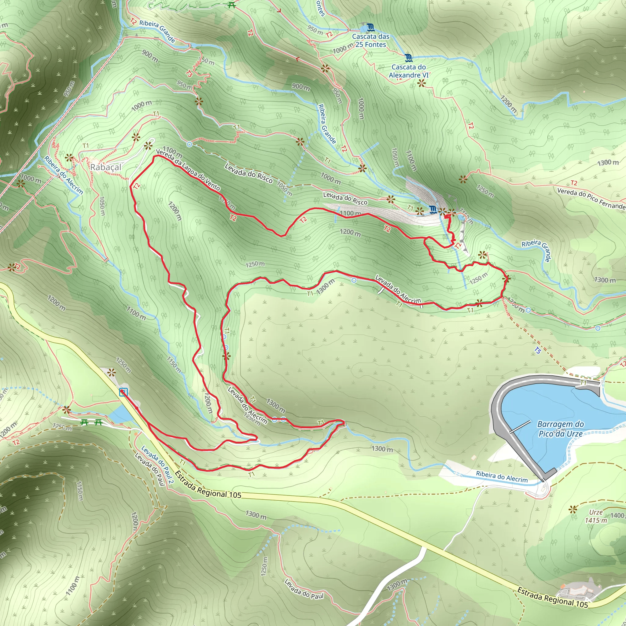PR 6-3 Path of Lagoa do Vento mobile static map