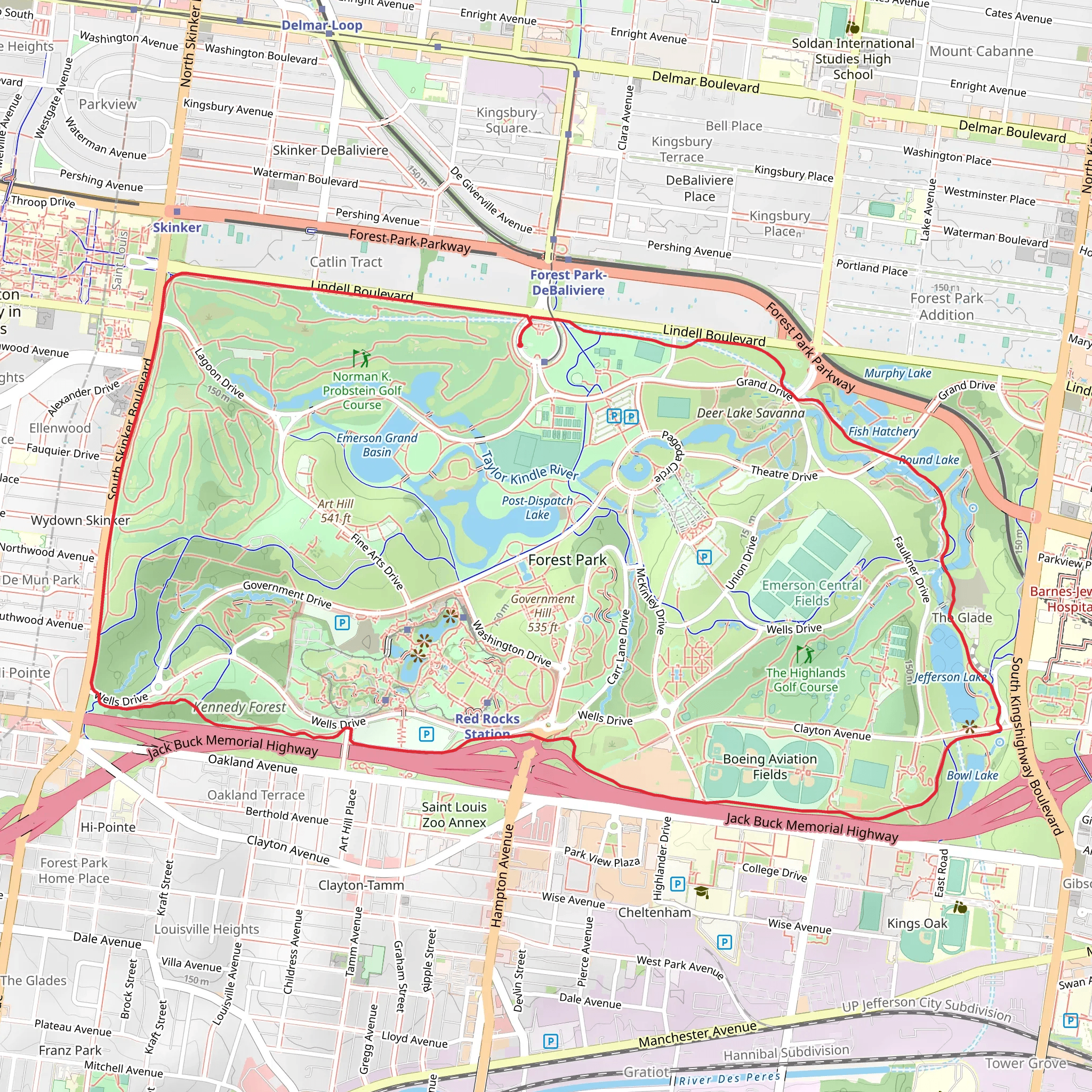 Jafferson Lake via Wheels Path and ADT mobile static map