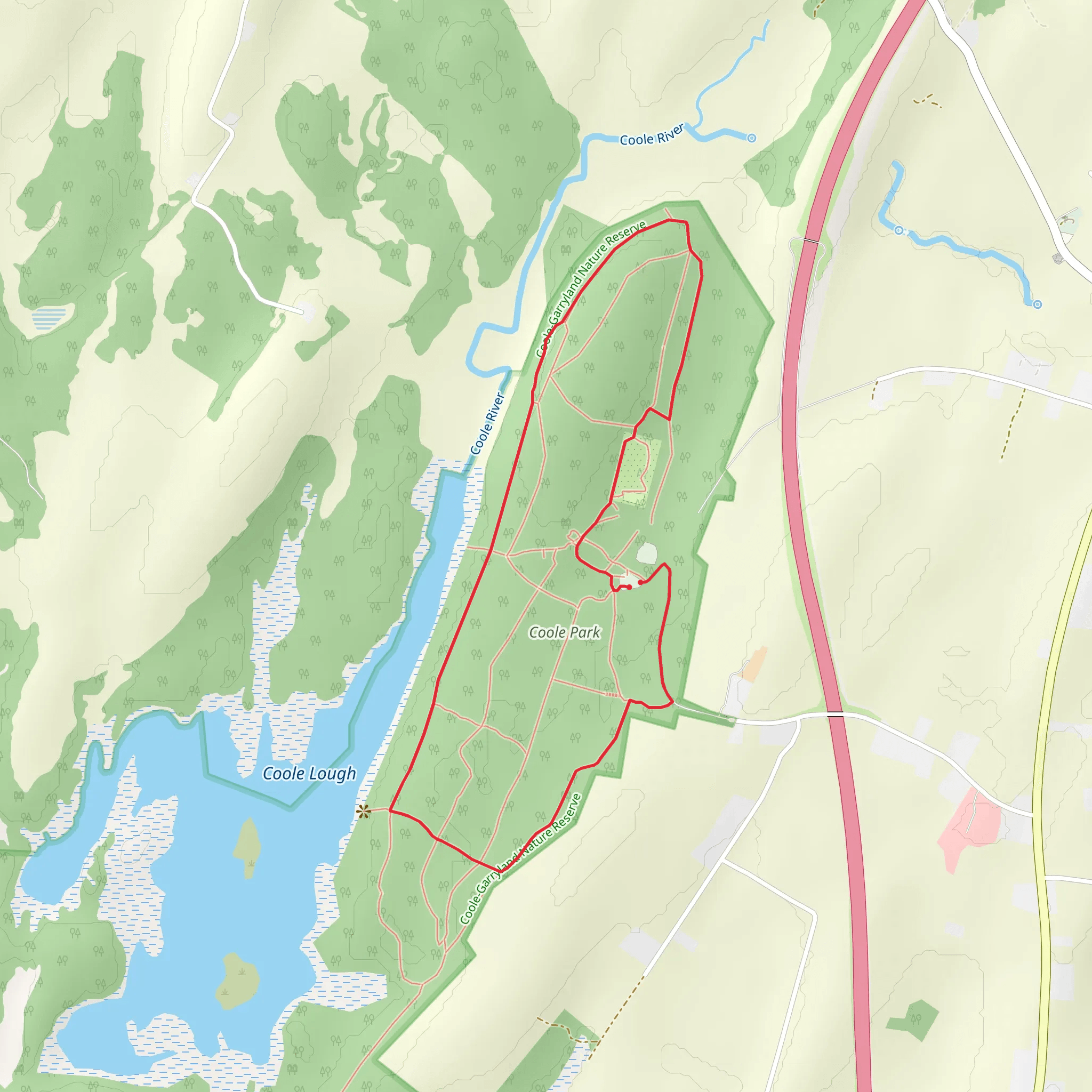 Coole Park 7 Woods Trail mobile static map