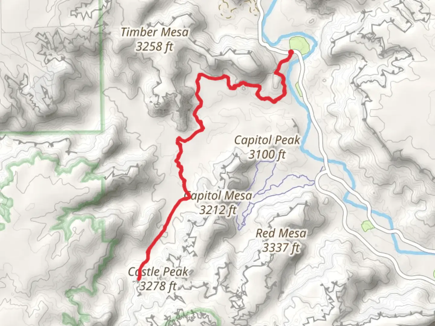 An image depicting the trail Lighthouse Peak via Givens, Spicer, Lowry Trail and its surrounding area.