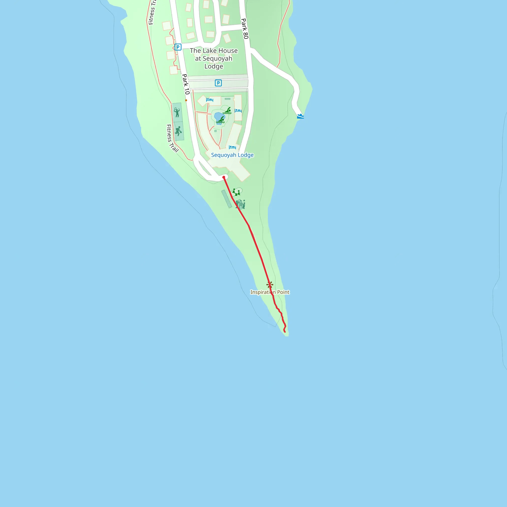 Sequoyah Lodge Trail mobile static map