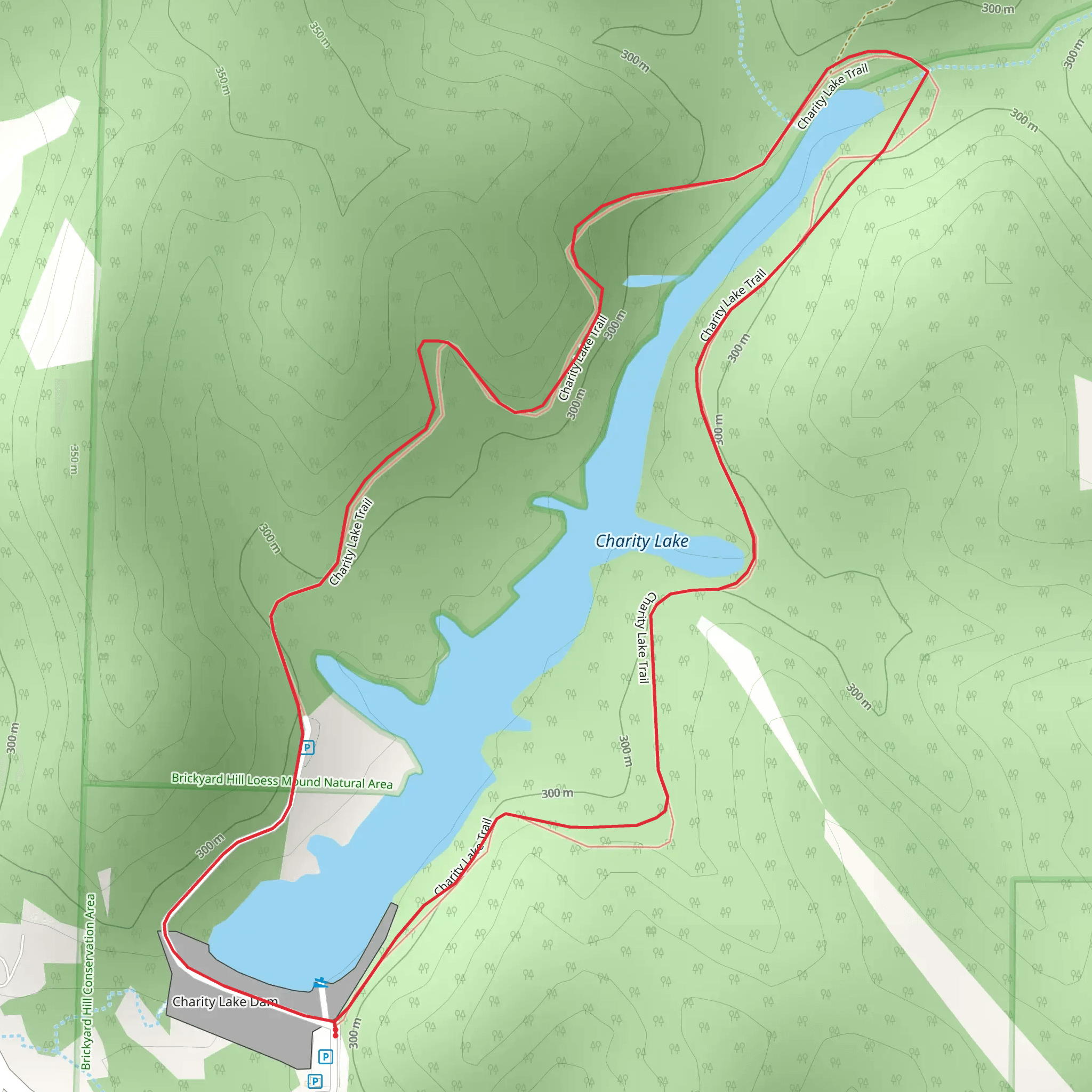 Charity Lake Loop Trail mobile static map