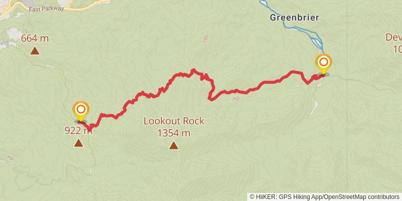 Grapeyard Ridge Trail stage 2 Map