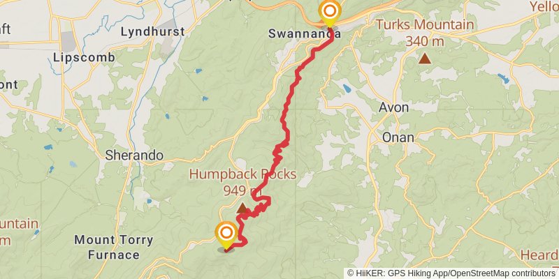 Appalachian Trail - Virginia stage 39 Map