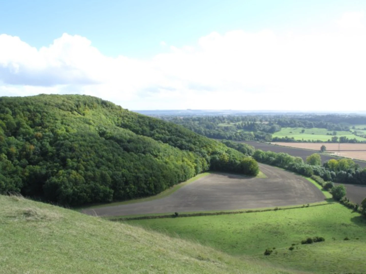 An image depicting the trail Calstone Wellington Loop via Oldbury Castle and its surrounding area.