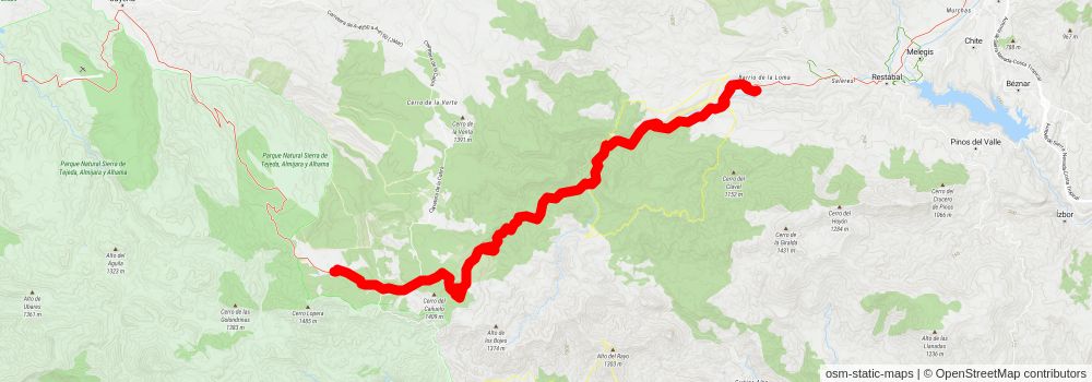 GR 7 - Andalucia stage 37 Map