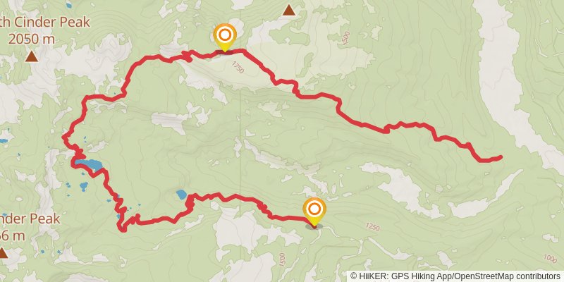 Sugar Pine Ridge via Cabot Lake Trail stage 3 Map