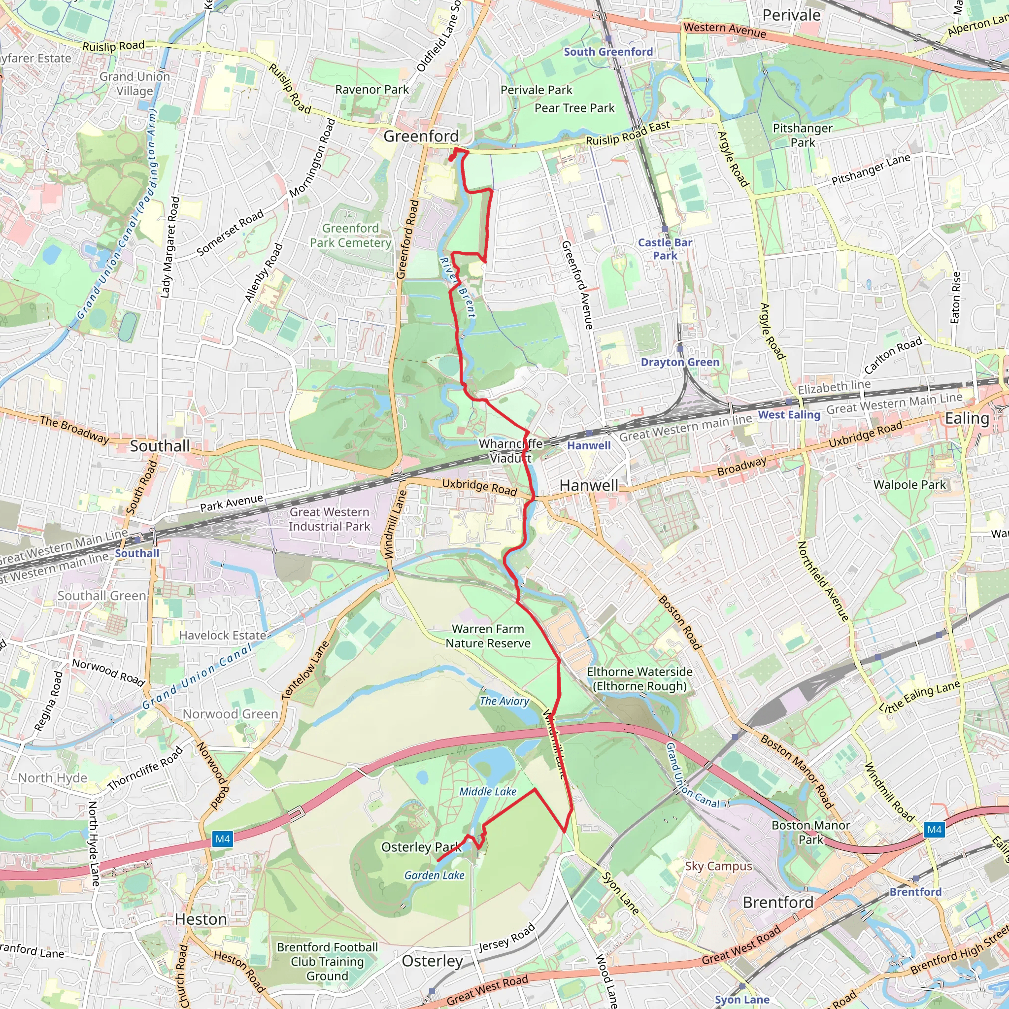 Osterley Park from Greenford mobile static map