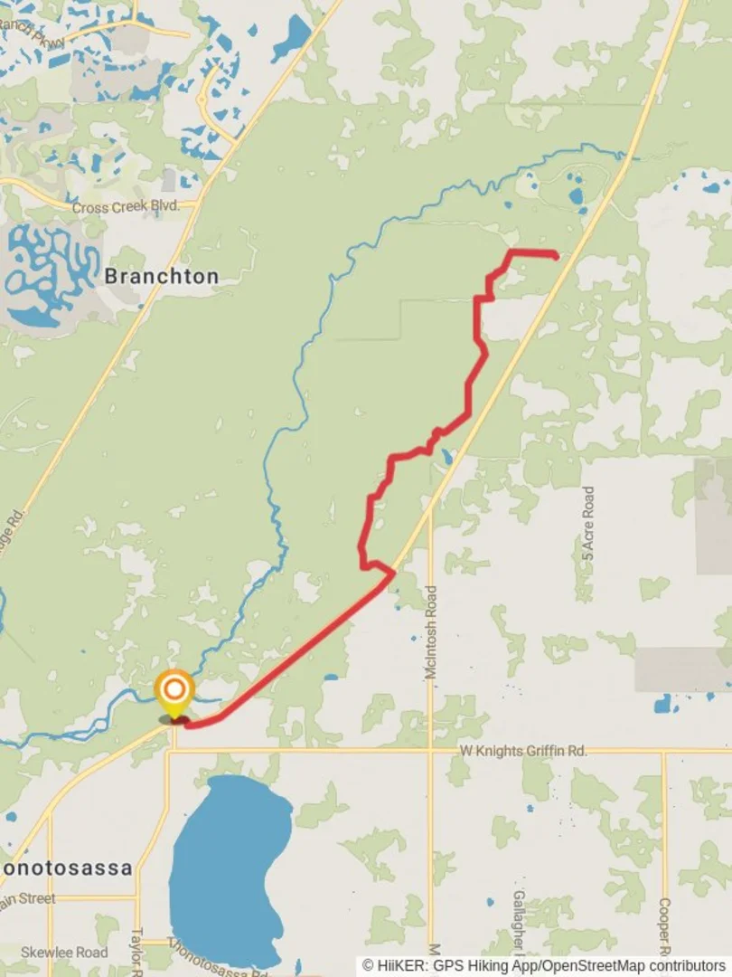 An image depicting the trail Old Fort King Trail and its surrounding area.