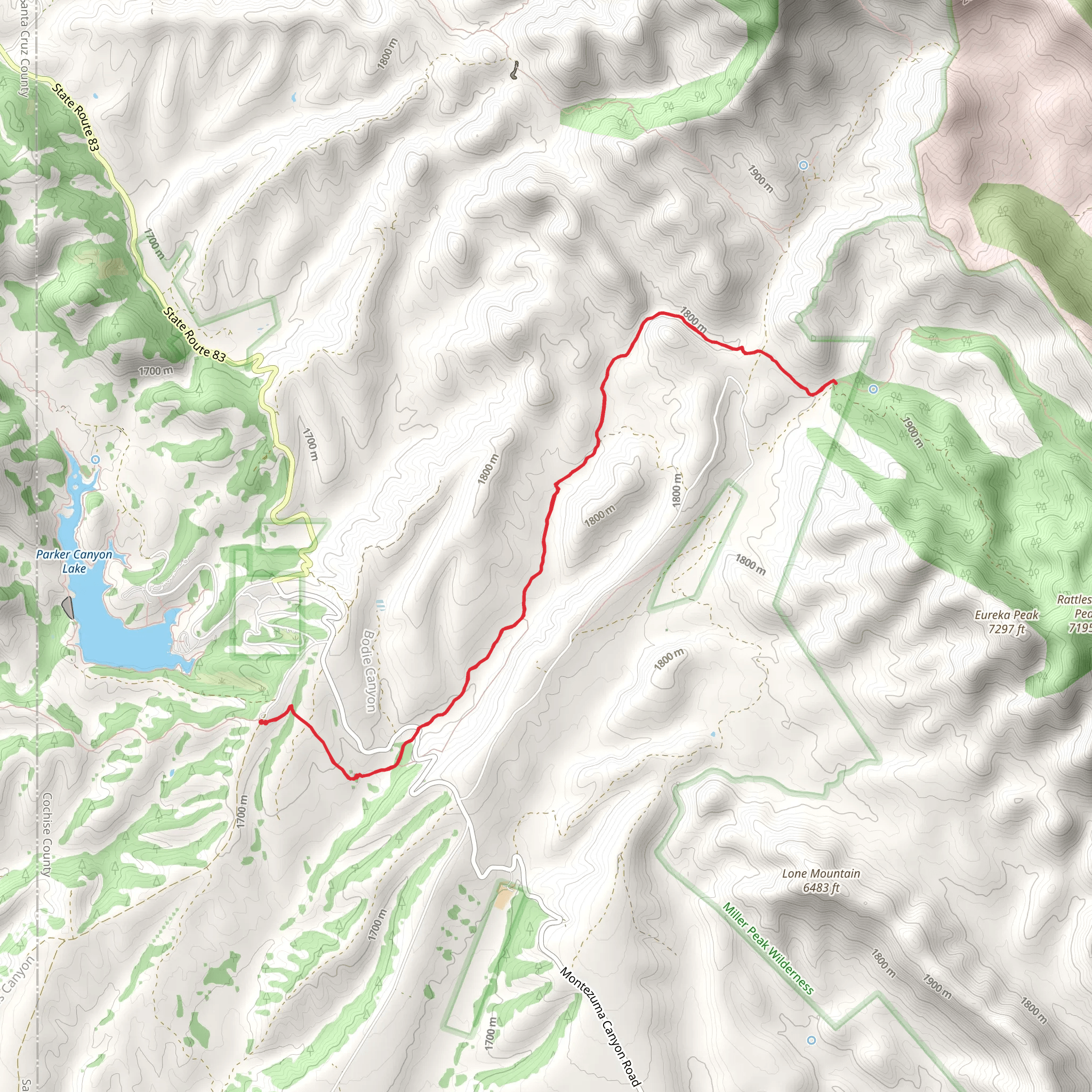 Scotia Canyon Trail mobile static map