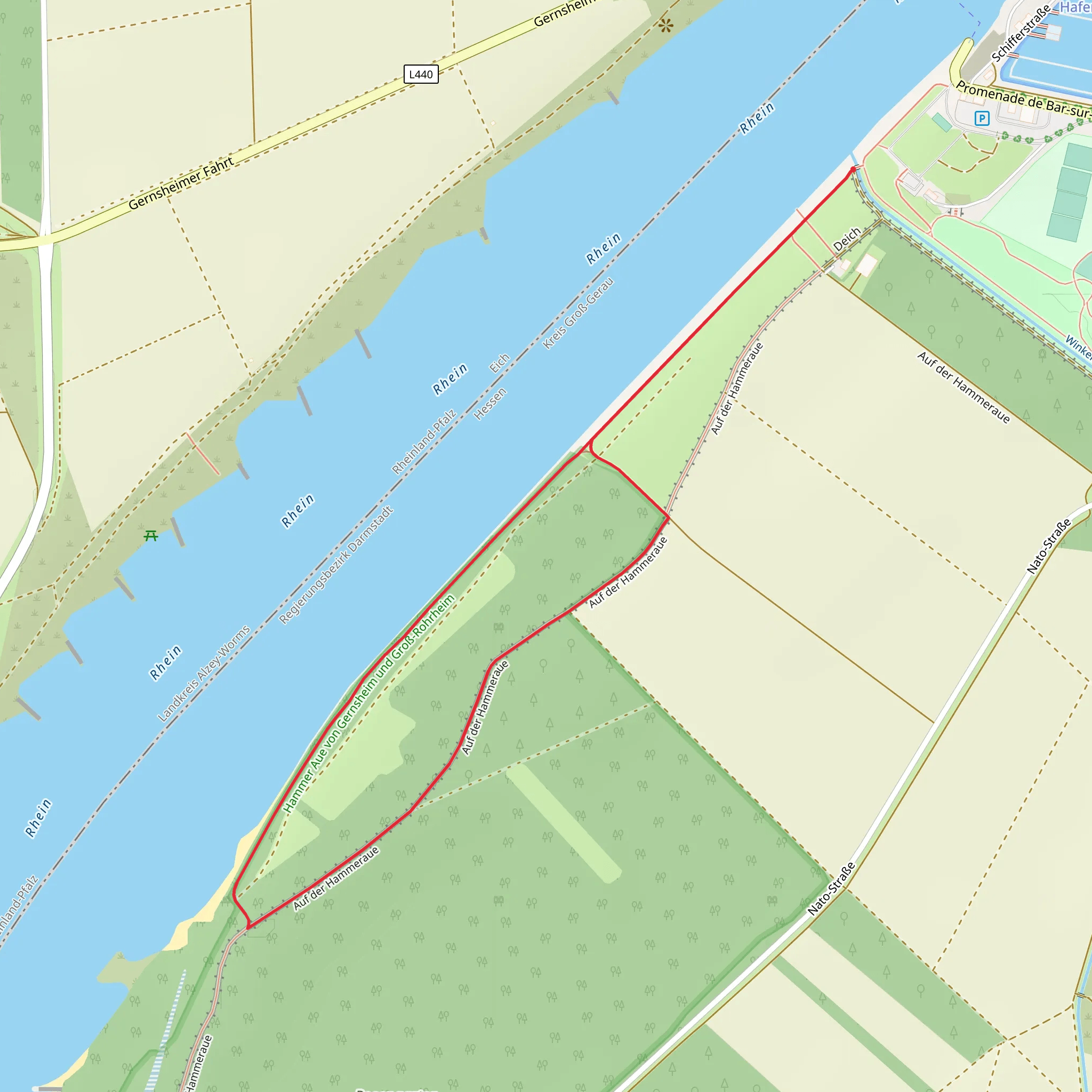 Auf der Hammeraue Walk mobile static map