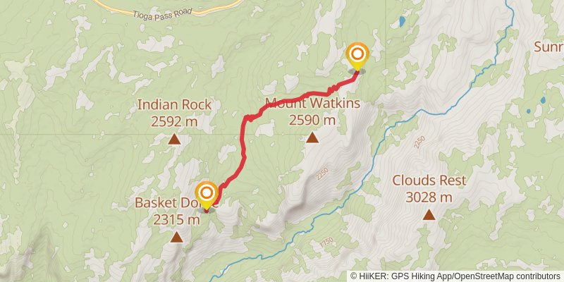 The Snow Creek Trail North stage 2 Map