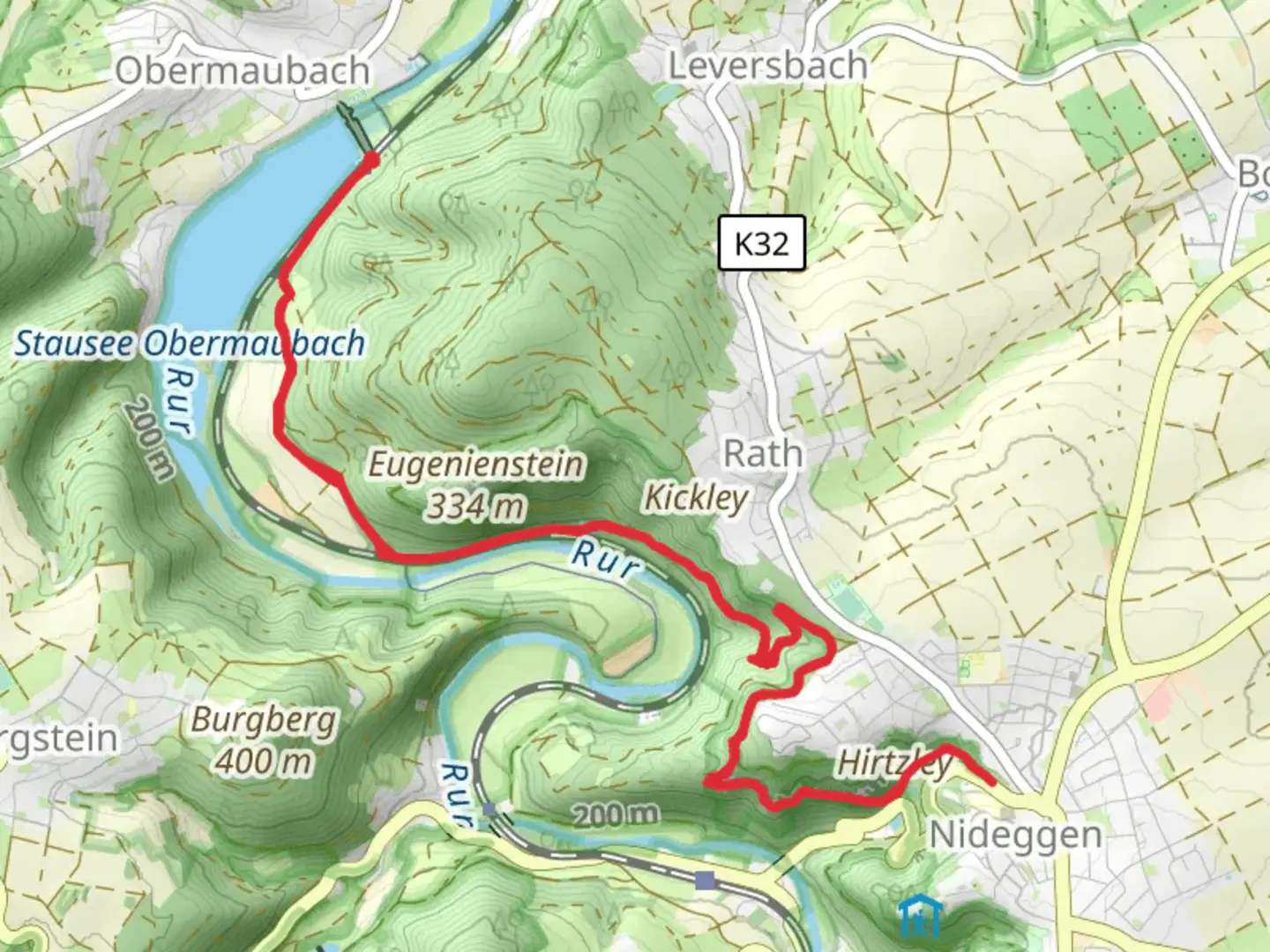 An image depicting the trail Hinkelstein, Christinenley and Hirtzley Walk via Rundweg Sonne and its surrounding area.
