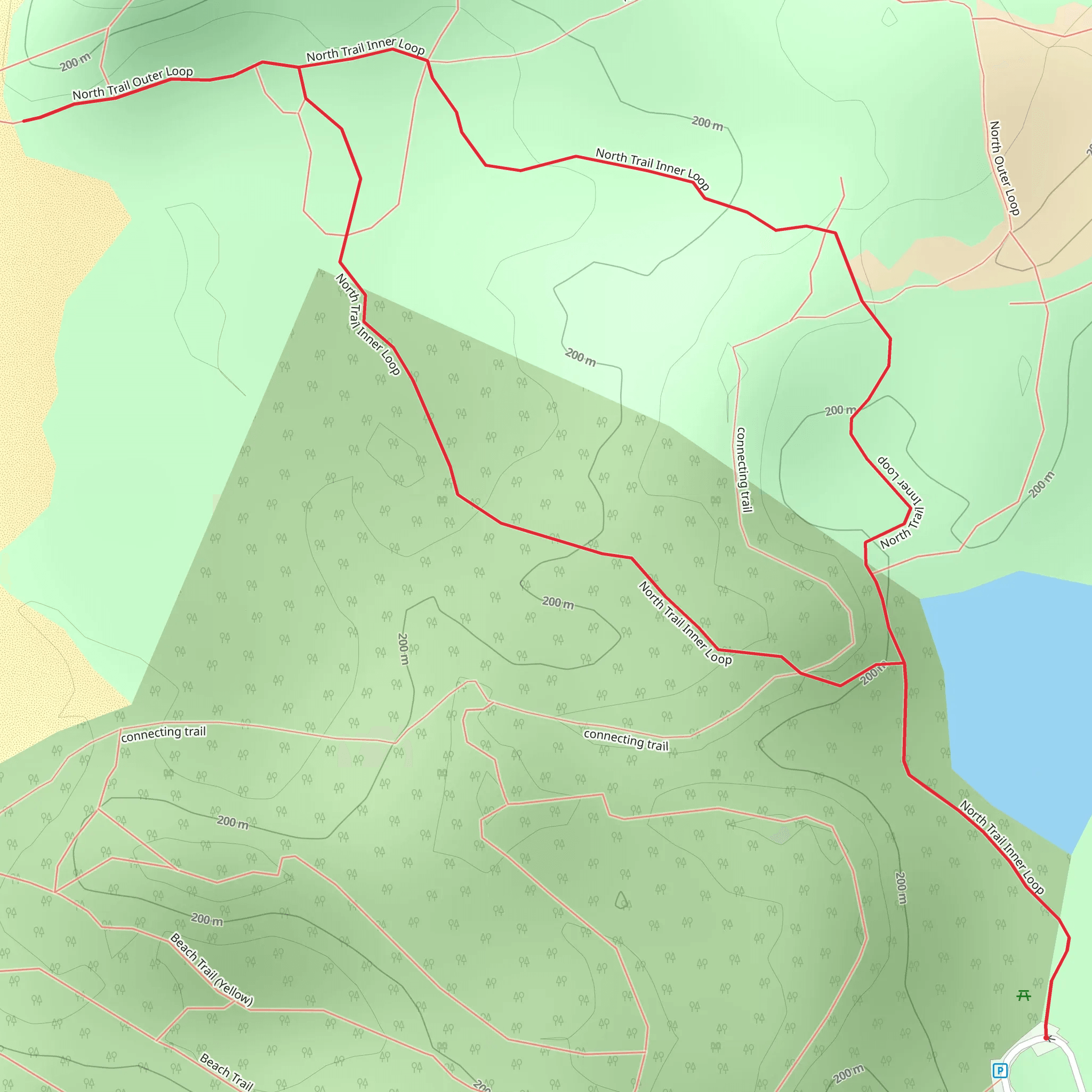 North Trail Inner Loop mobile static map