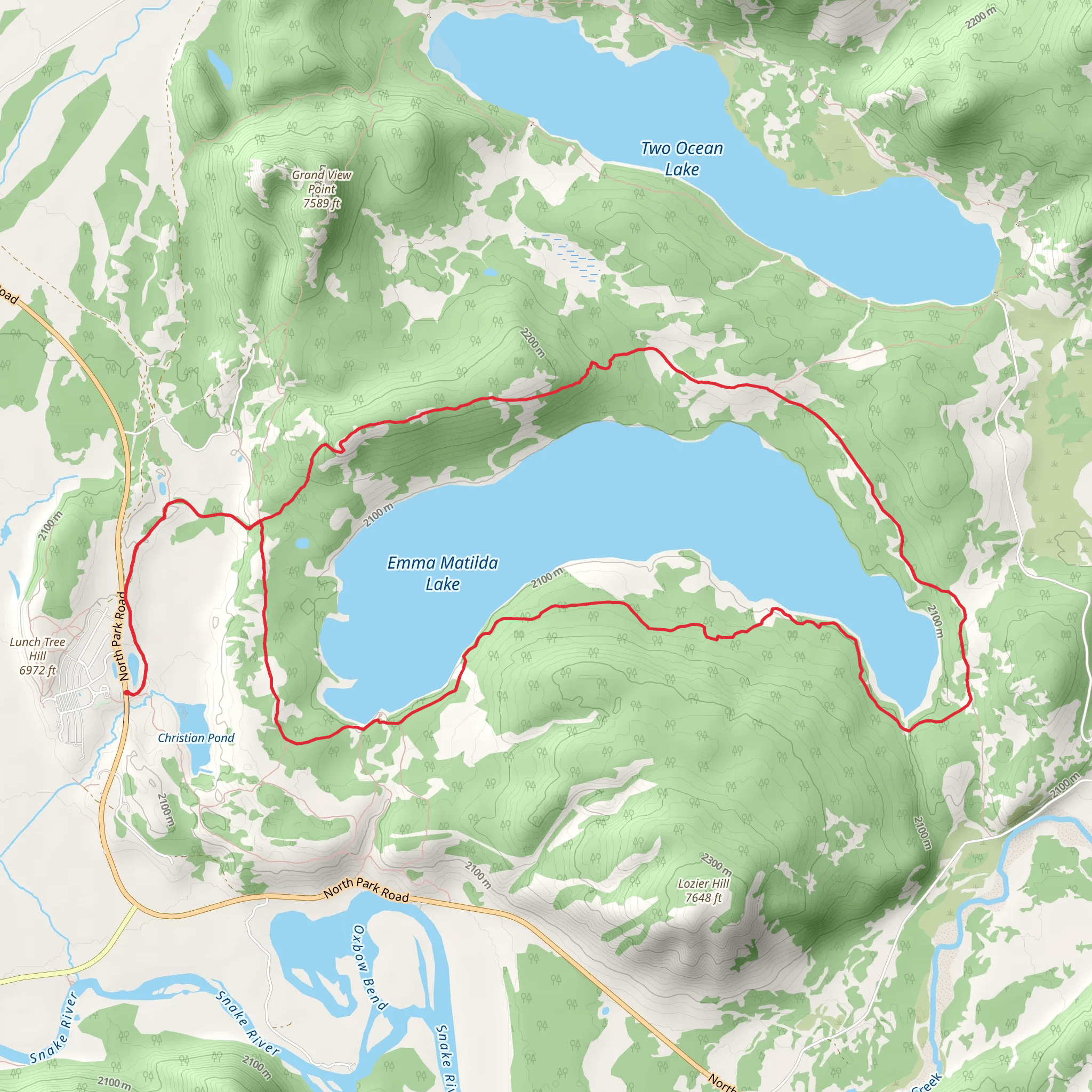 Emma Matilda Lake Trail mobile static map