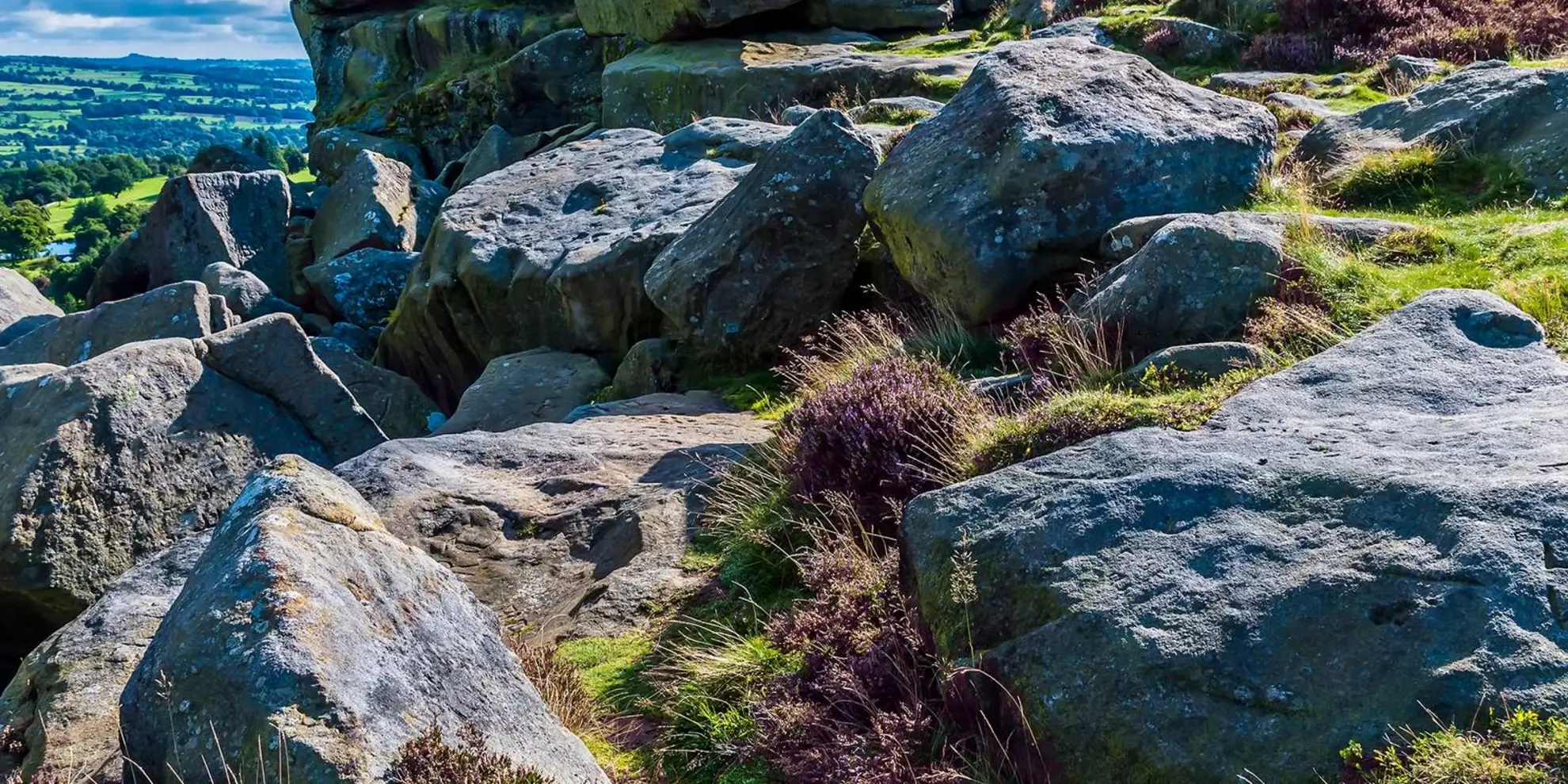 An image depicting the trail Shipley to Ilkley via Ilkley Moor and its surrounding area.