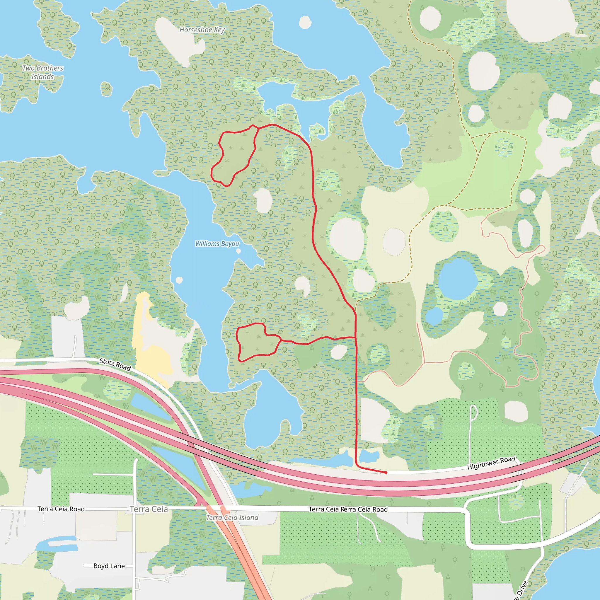 Williams Bayou Loop mobile static map
