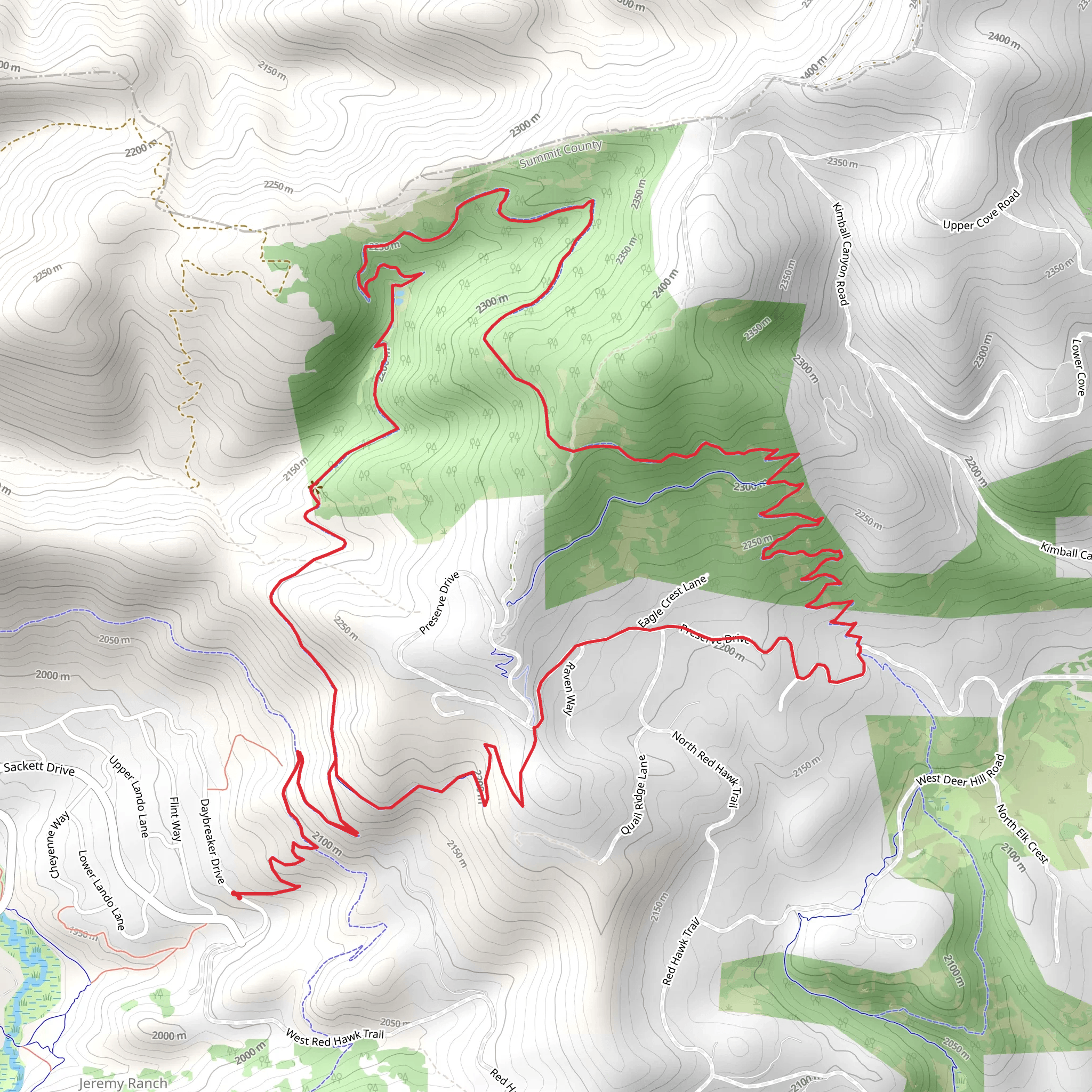 Preserve Connector and Flying Dog Loop mobile static map
