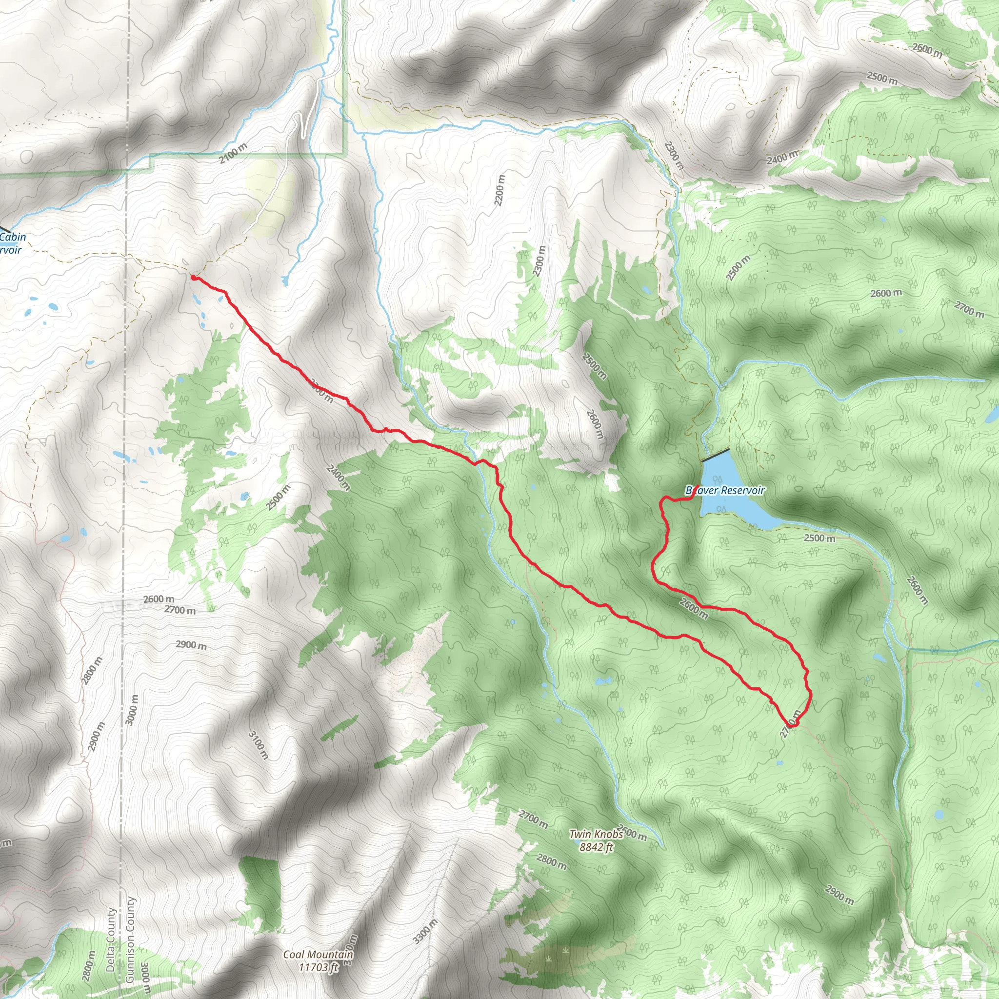 Lone Cabin Trail mobile static map