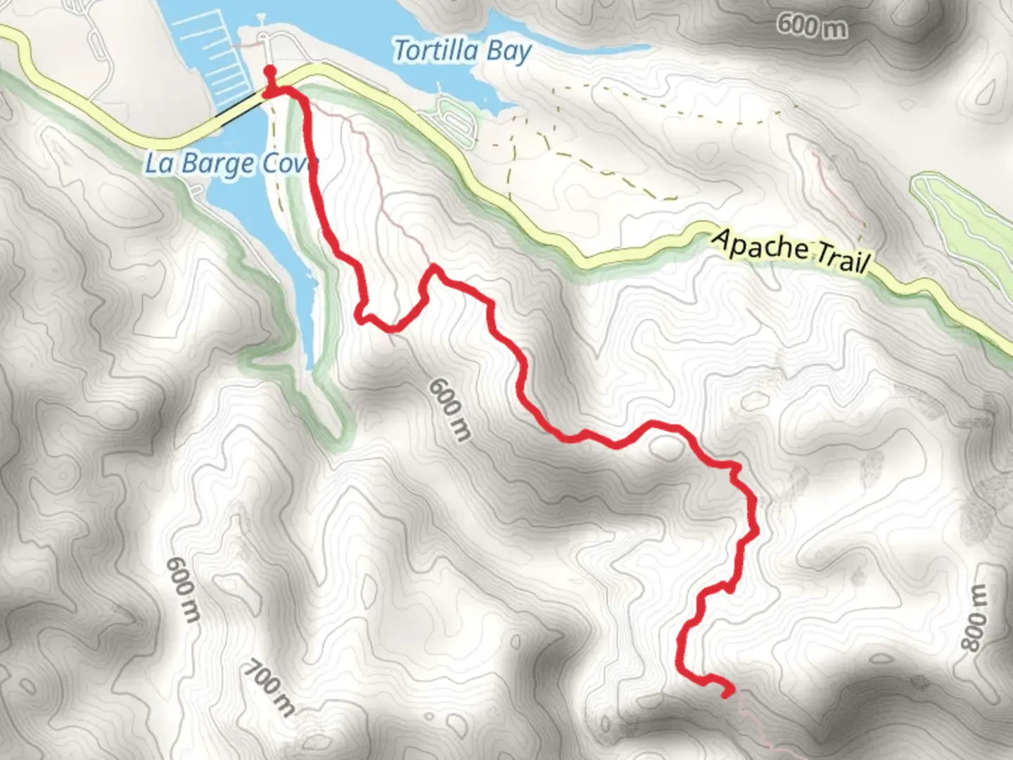 An image depicting the trail Boulder Canyon Trail and its surrounding area.