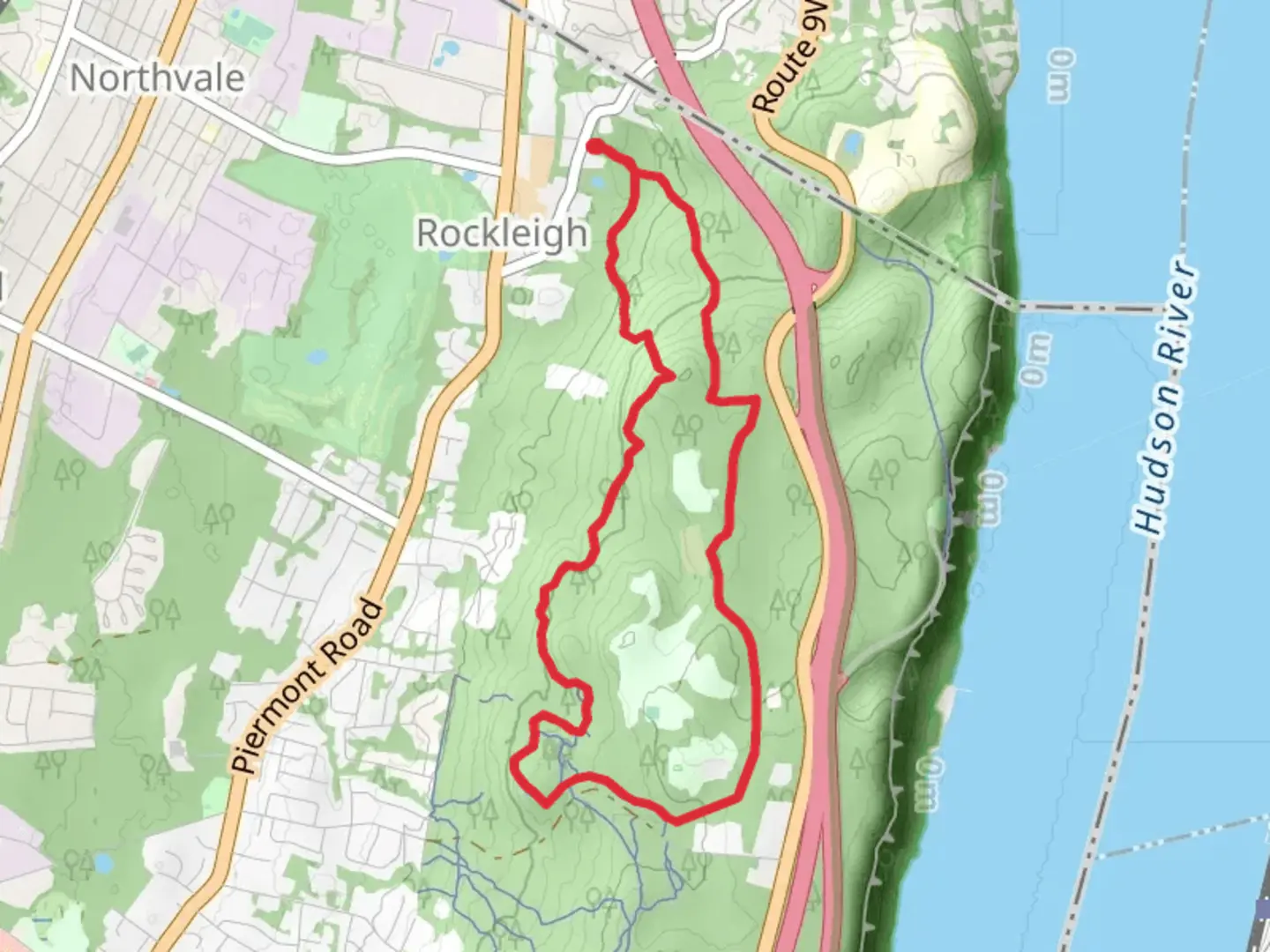 An image depicting the trail Yellow, Ravine and Red Dot Loop Trail and its surrounding area.