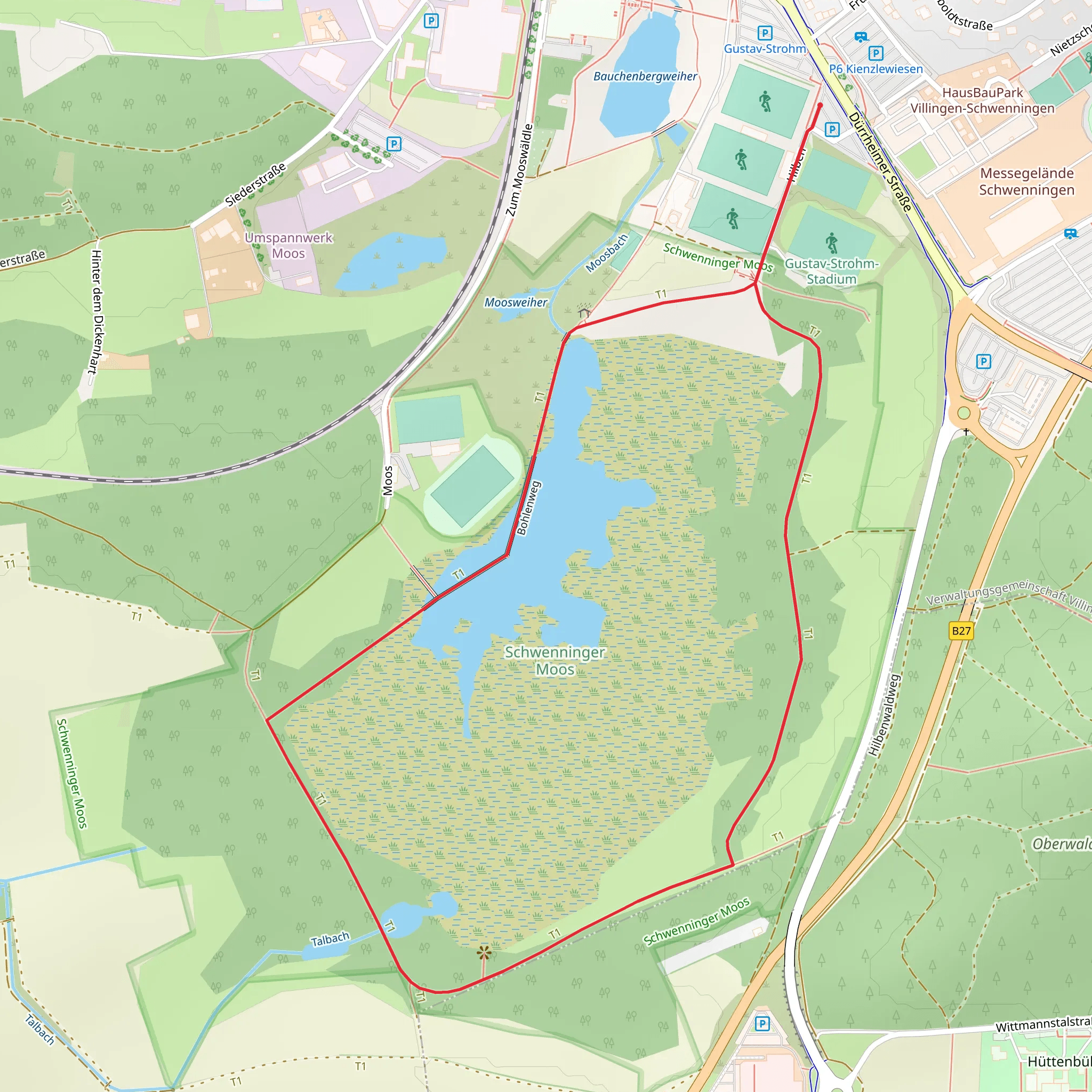 Schwenninger Moos Loop mobile static map