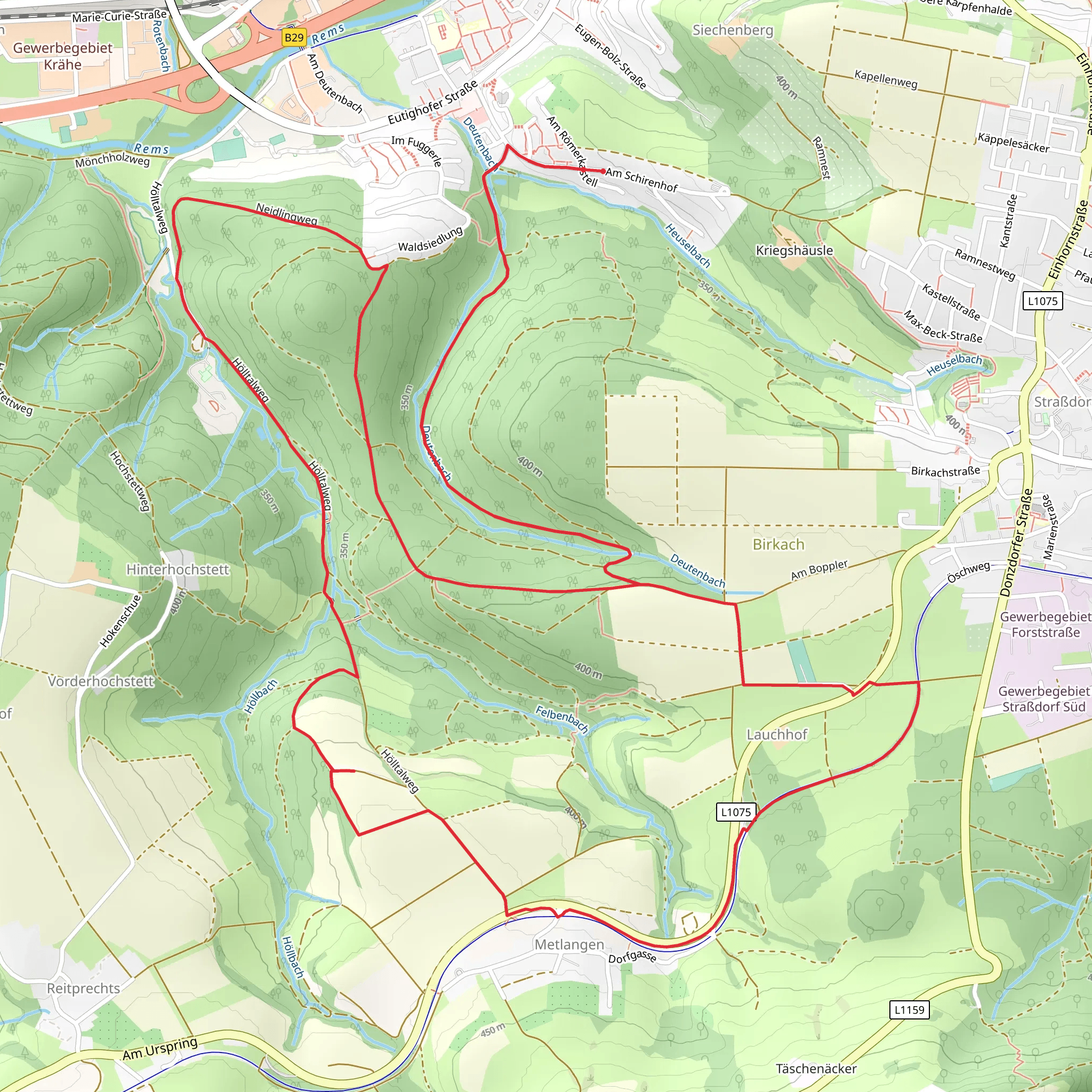 Lauchhof Loop mobile static map