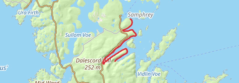 Coastal Walk of Shetland - East stage 11 Map