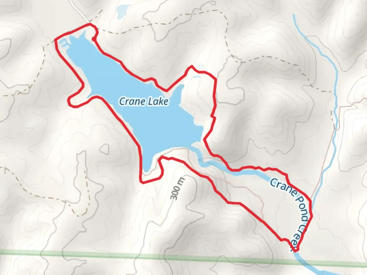 An image depicting the trail Crane Lake Loop and its surrounding area.