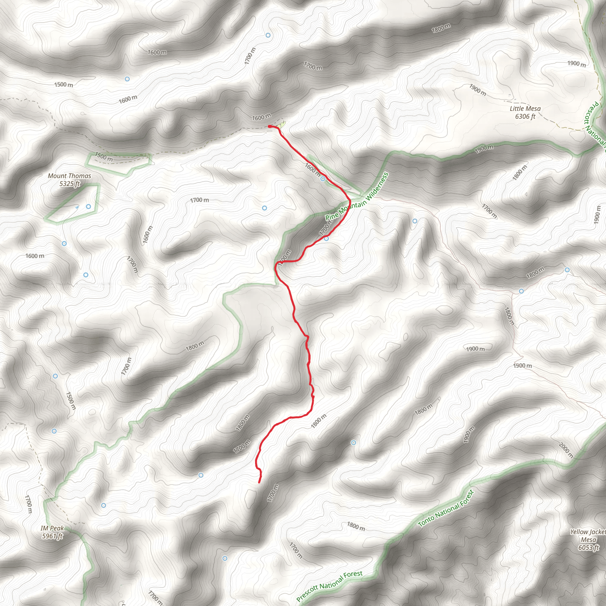 Pine Flat Trail mobile static map