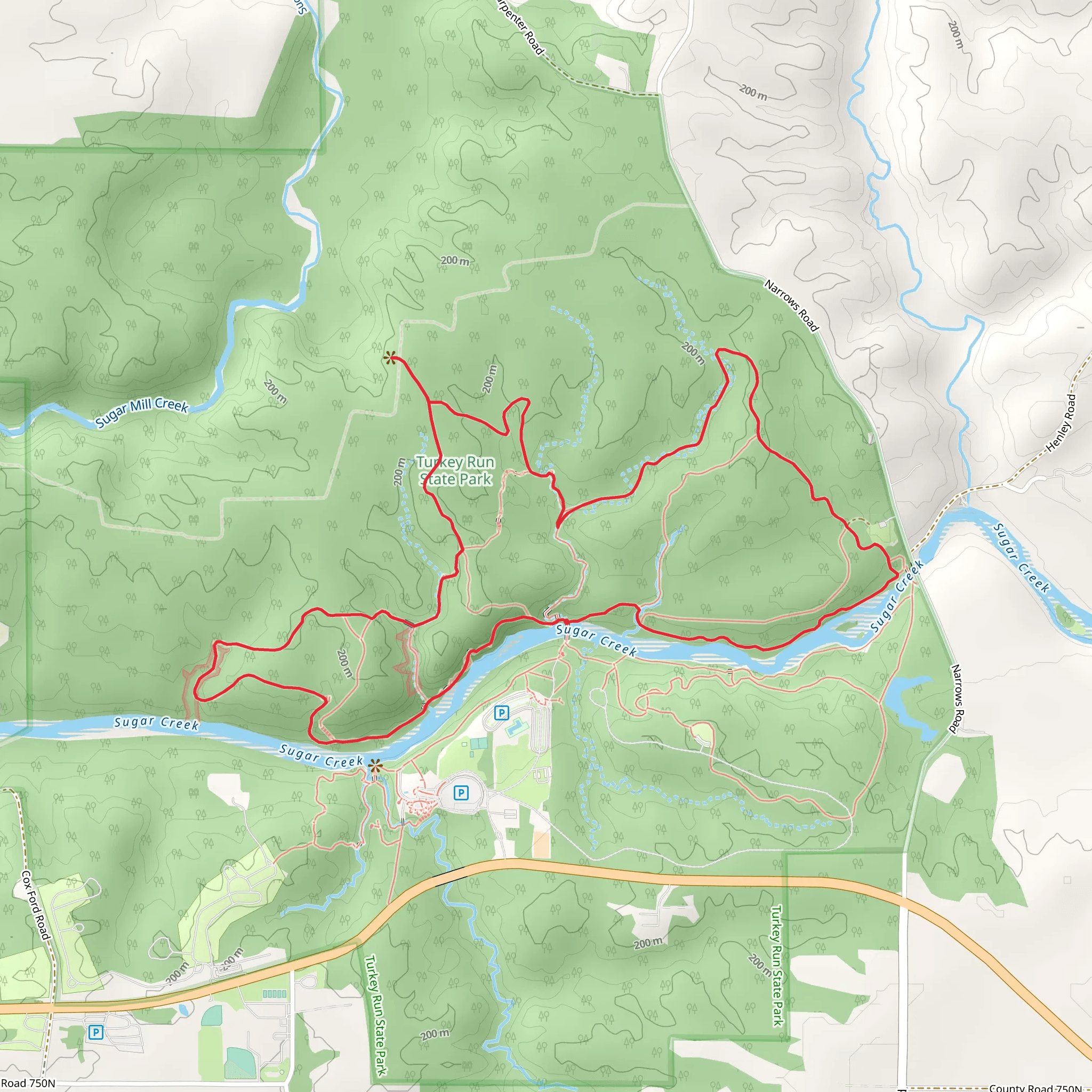 Trail 4,5 and 10 Loop mobile static map