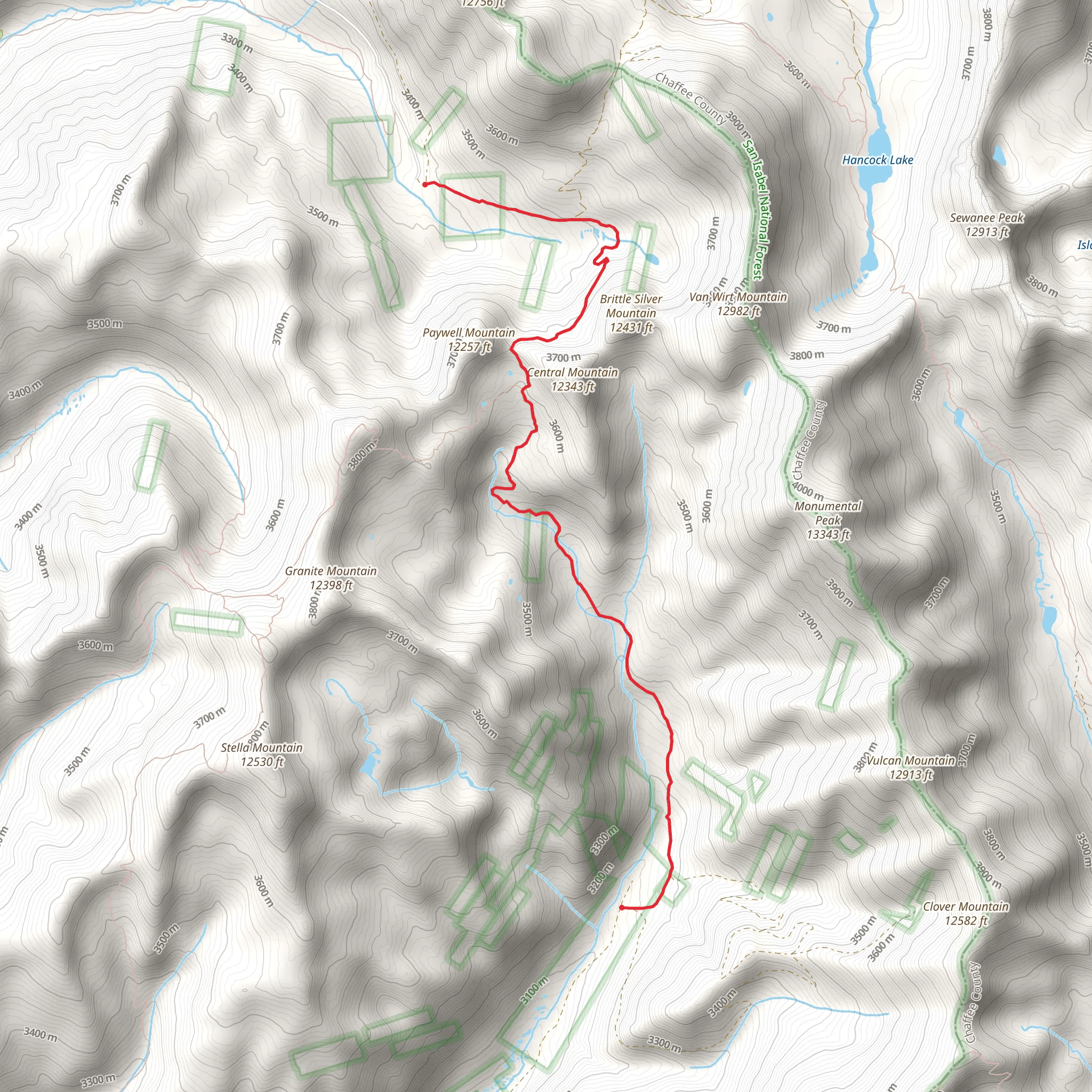 Forest Road 9888 Tomichi Pass and 7888 Tomichi Creek mobile static map