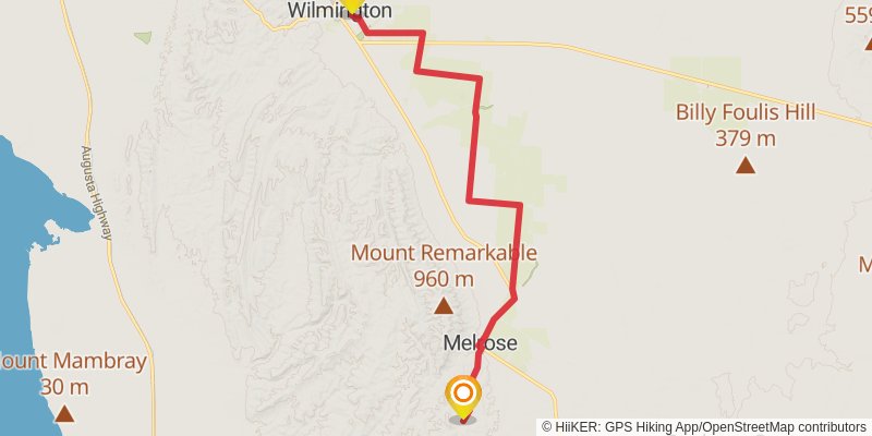 Mawson Trail stage 25 Map