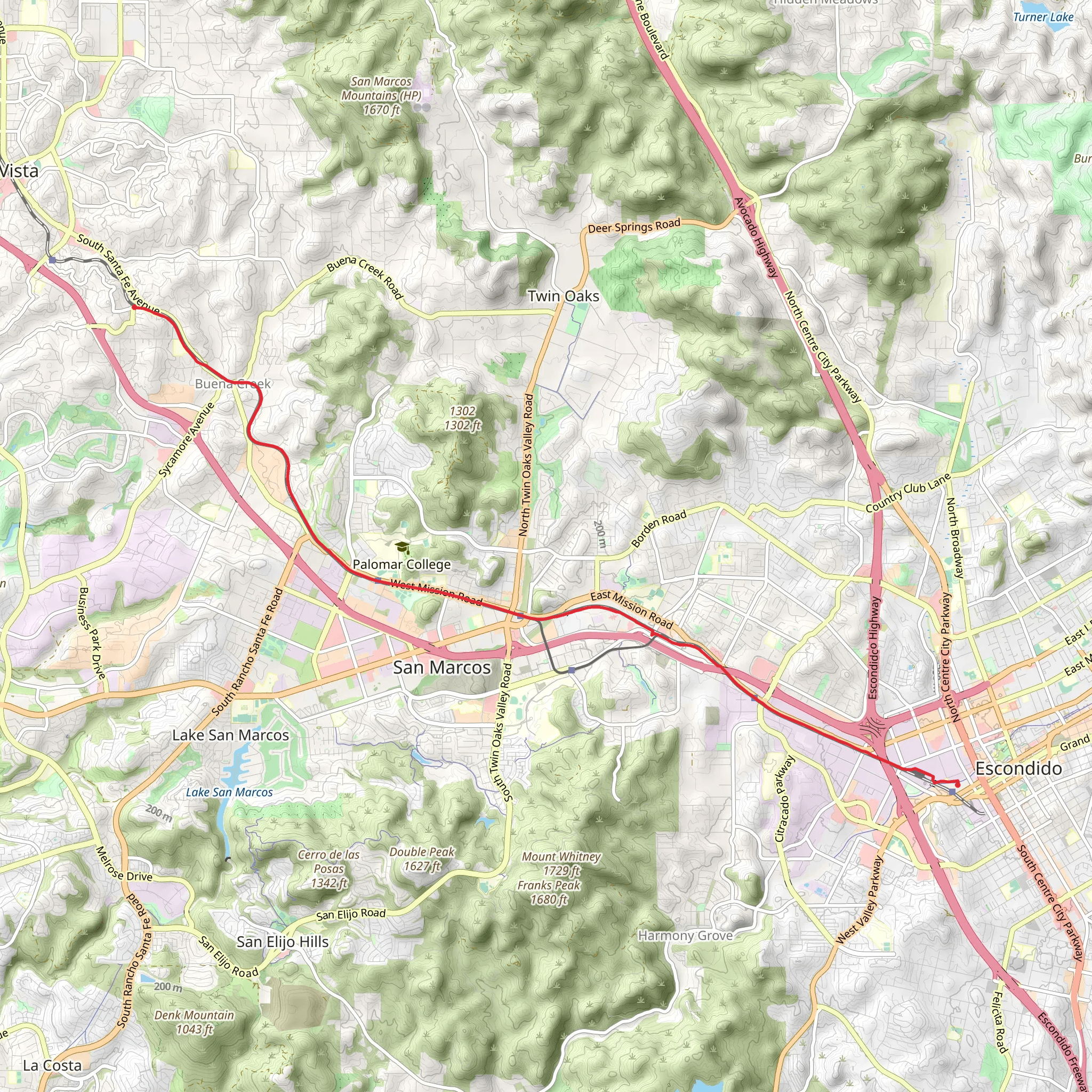 Inland Rail Trail mobile static map