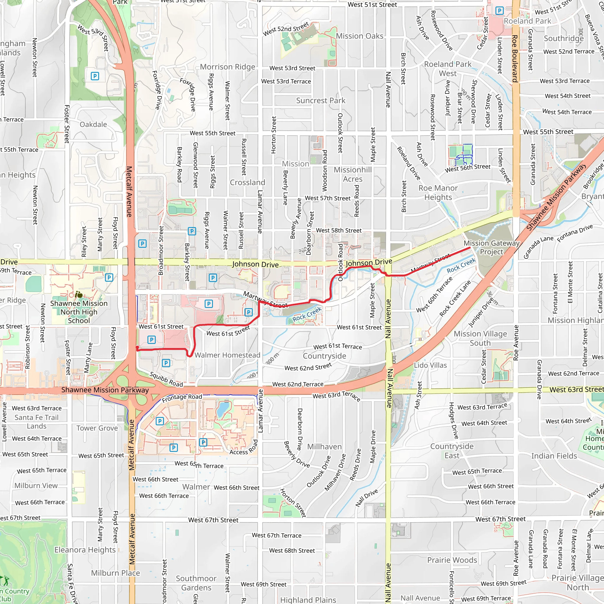Rock Creek Trail mobile static map