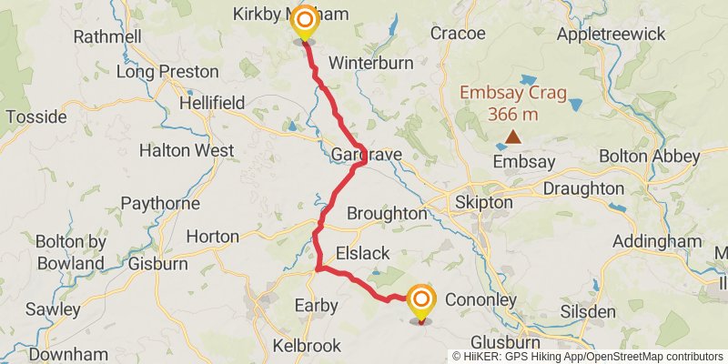 Wild Yorkshire Way stage 9 Map
