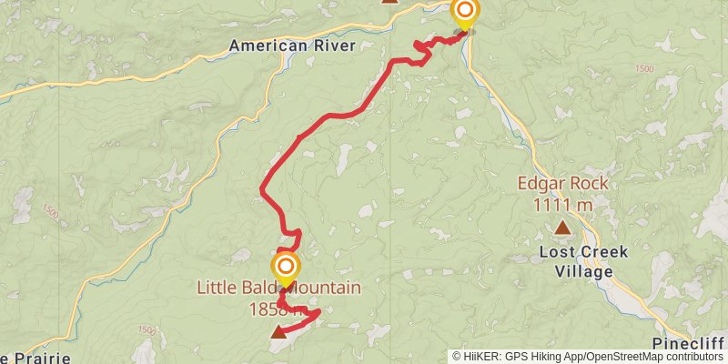 Little Bald Trail stage 3 Map