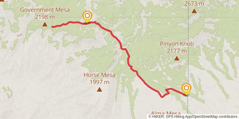 Auger Trail via Little Blue Trail stage 2 Map