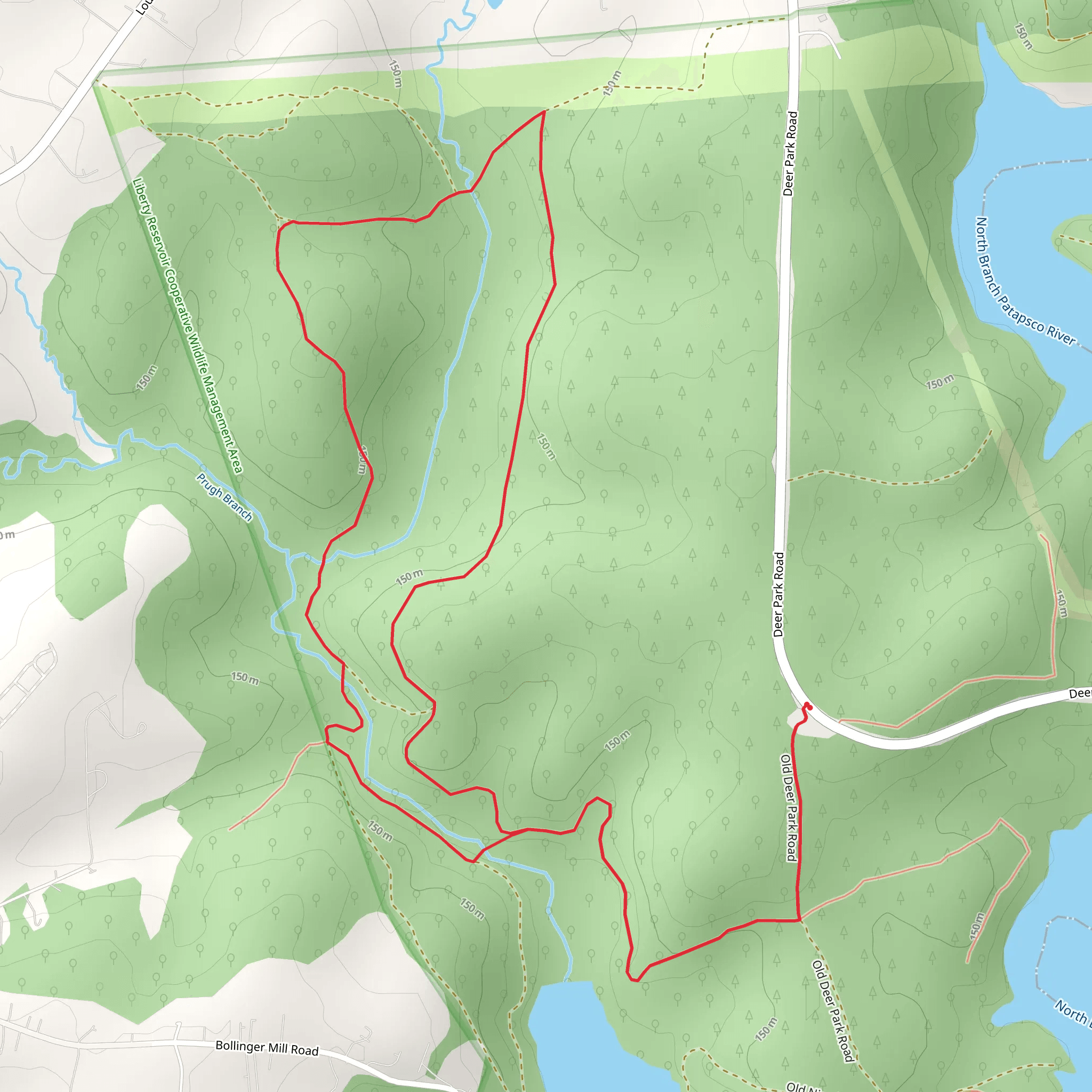 Liberty Reservoir Survivor Expedition Loop mobile static map
