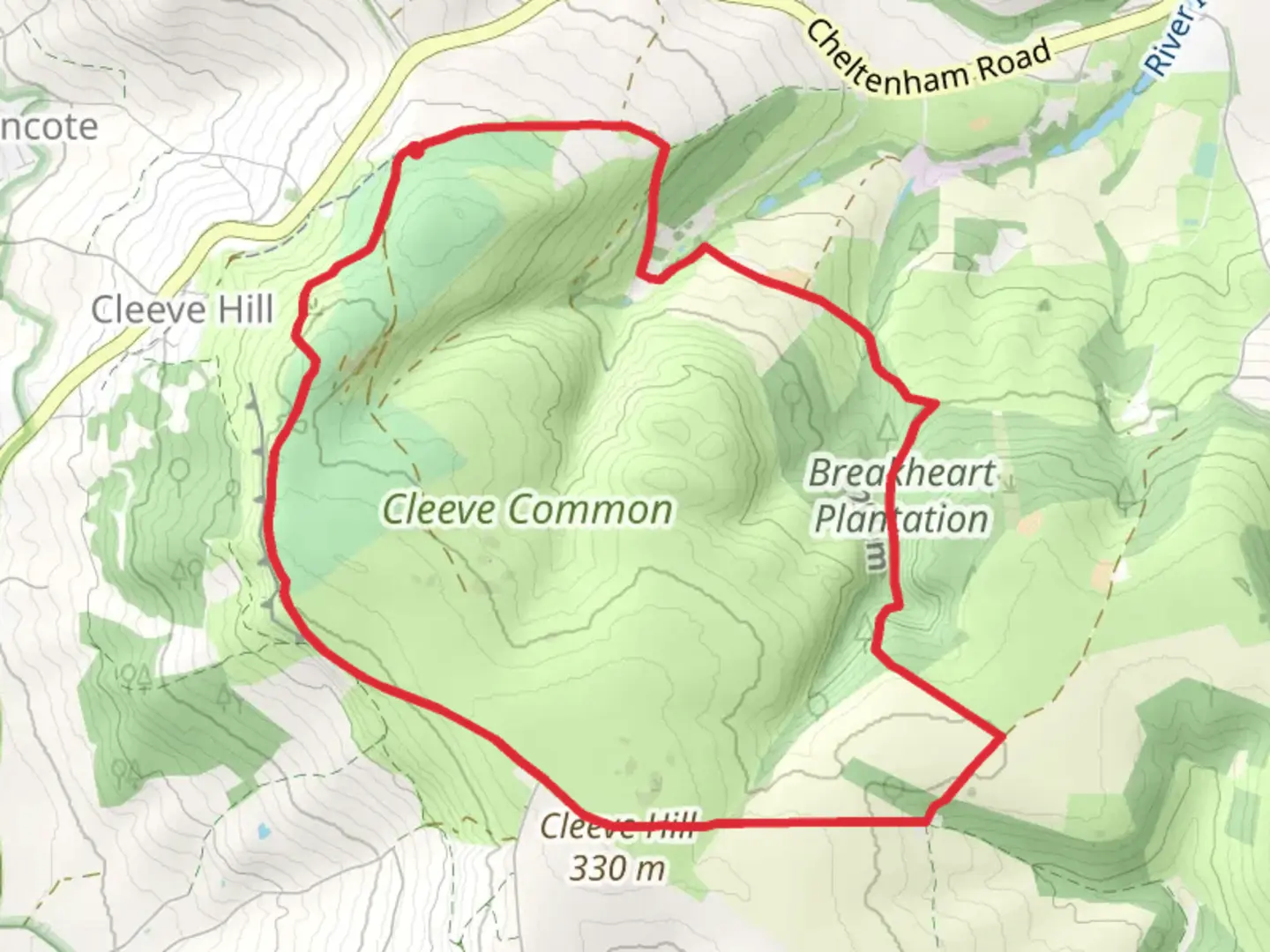 An image depicting the trail Nutterswood Loop and its surrounding area.