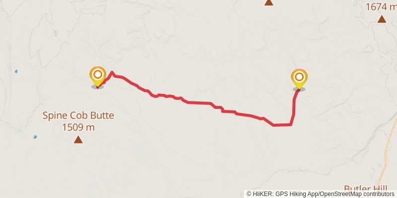 Ultra Pedestrian North Loop stage 107 Map