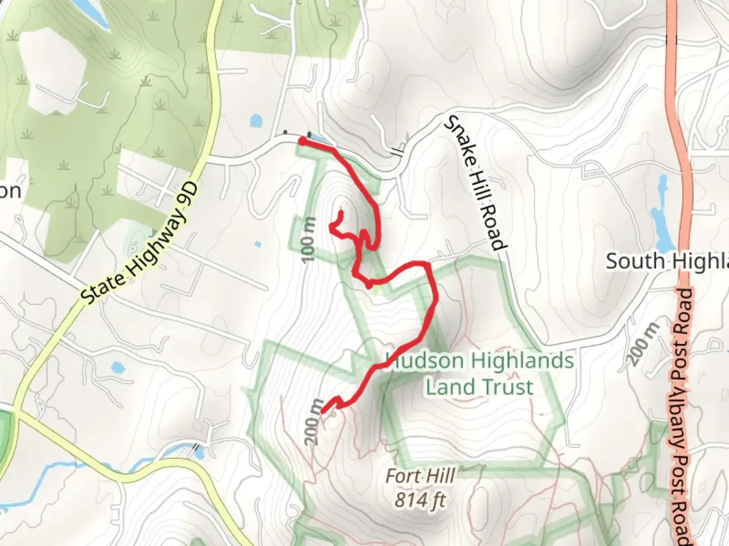 An image depicting the trail North Redoubt Trail - Red and its surrounding area.